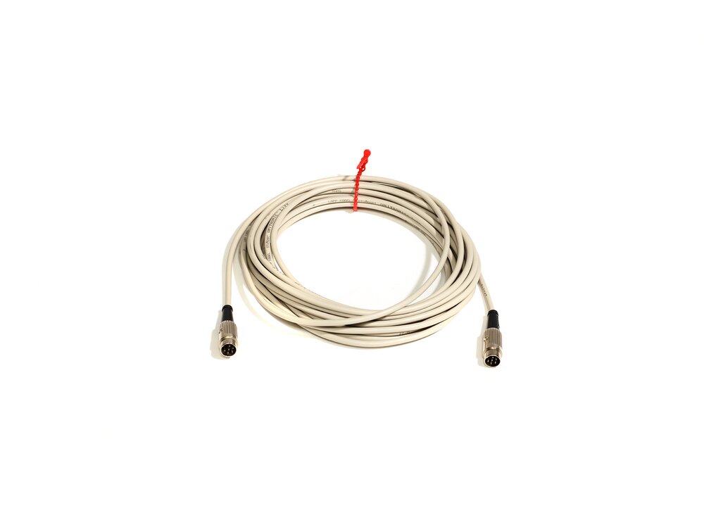Weißes Synchronisierungskabel mit DIN-Stecker 