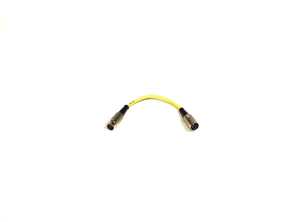 Gelbes Verbindungskabel mit DIN-Stecker