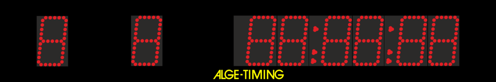 8-digit LED display panel with lane and rank display