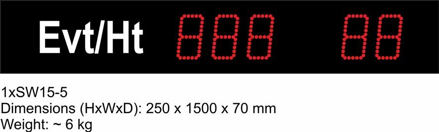 5-digit LED display panel for swimming