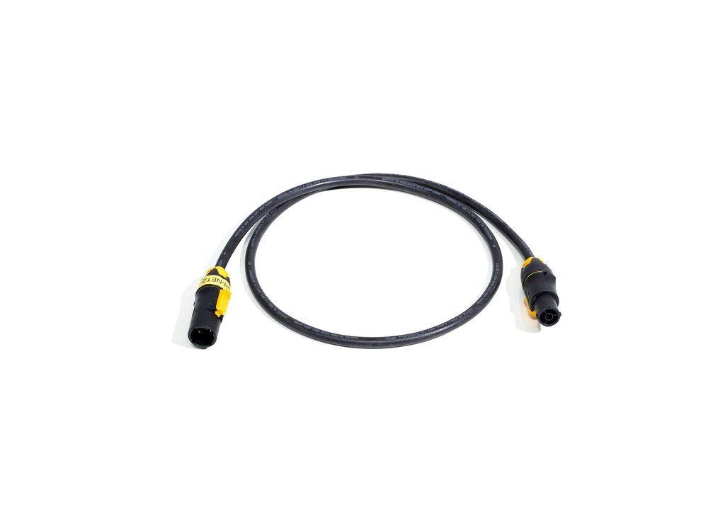 Schwarzes Netzkabel von Videomodul zu Videomodul