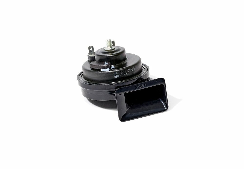 Black lacquered horn with connection option for display panels