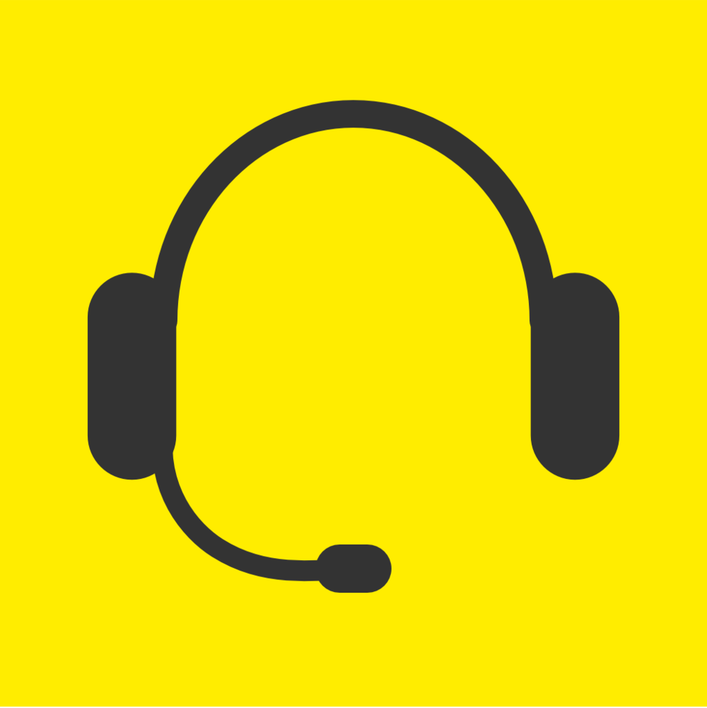 Illustration eines Headsets mit Mikrofon